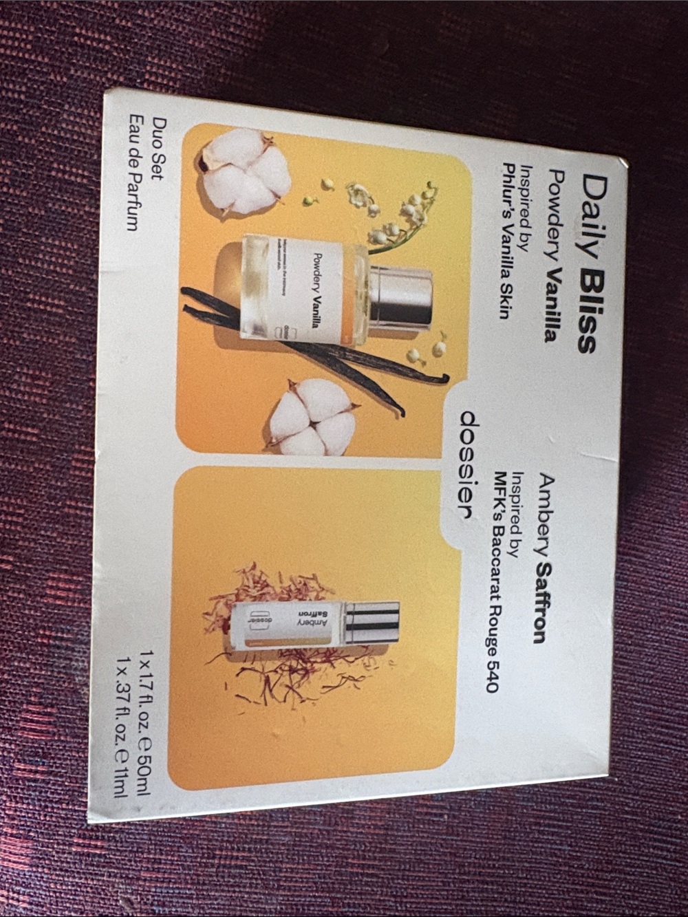 Daily Bliss Powdery Vanilla + Ambery Saffron Duo